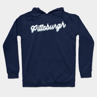 Pittsburgh cursive script Hoodie